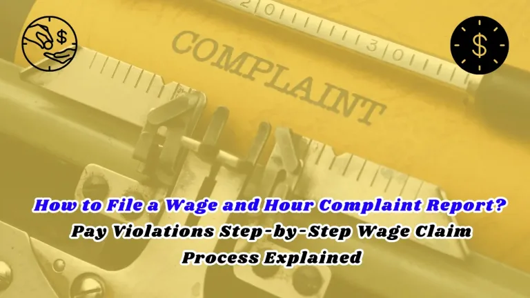 How to File a Wage and Hour Complaint Report? Step-by-Step Wage Claim Process