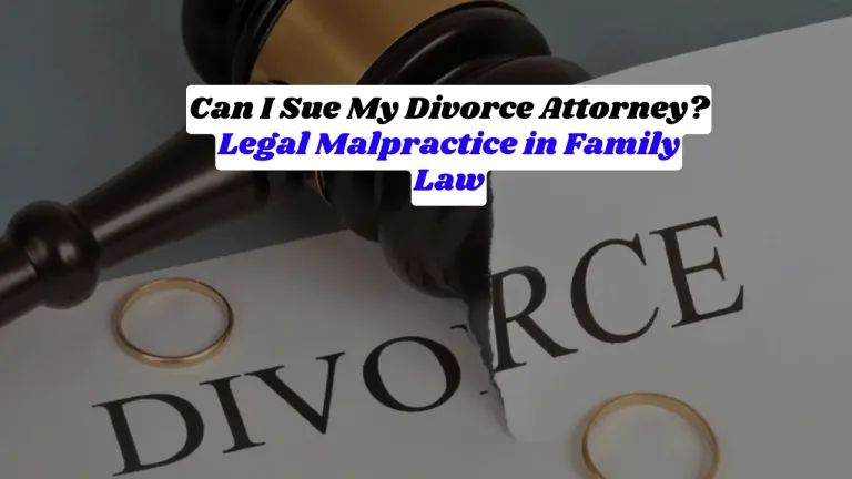 Can I Sue My Divorce Attorney? Legal Malpractice in Family Law