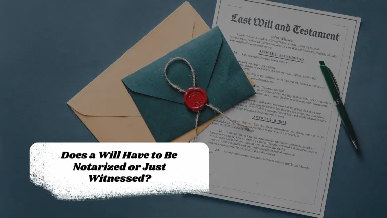 Does a Will Have to Be Notarized or Just Witnessed?