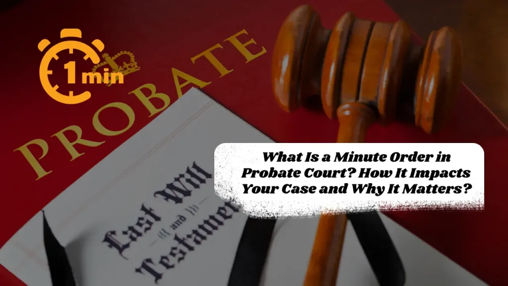 What Is a Minute Order in Probate Court? How It Impacts Your Case and Why It Matters?