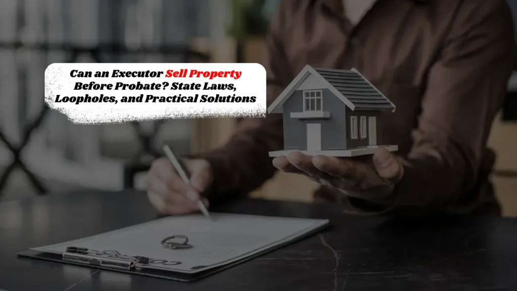 Can an Executor Sell Property Before Probate? State Laws, Loopholes, and Practical Solutions