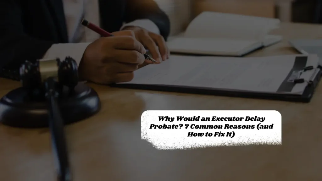 Why Would an Executor Delay Probate? 7 Common Reasons (and How to Fix It)