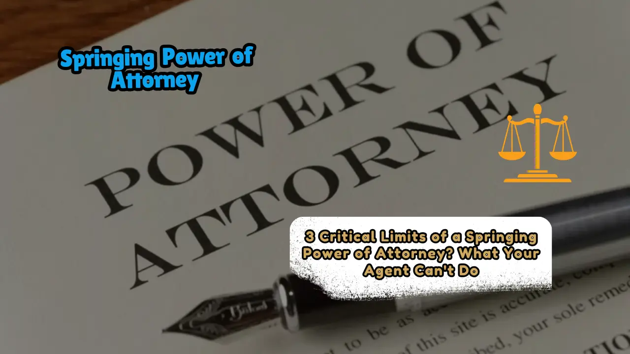 3 Critical Limits Of A Springing Power Of Attorney? What Your Agent Can ...