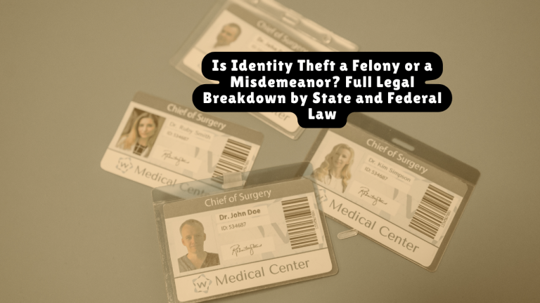 Is Identity Theft a Felony or a Misdemeanor? Full Legal Breakdown by State and Federal Law