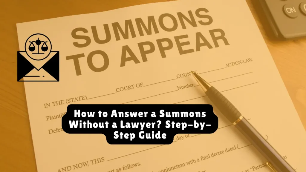 How to Answer a Summons Without a Lawyer? Step-by-Step Guide