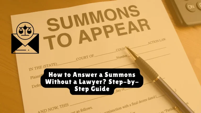 How to Answer a Summons Without a Lawyer? Step-by-Step Guide