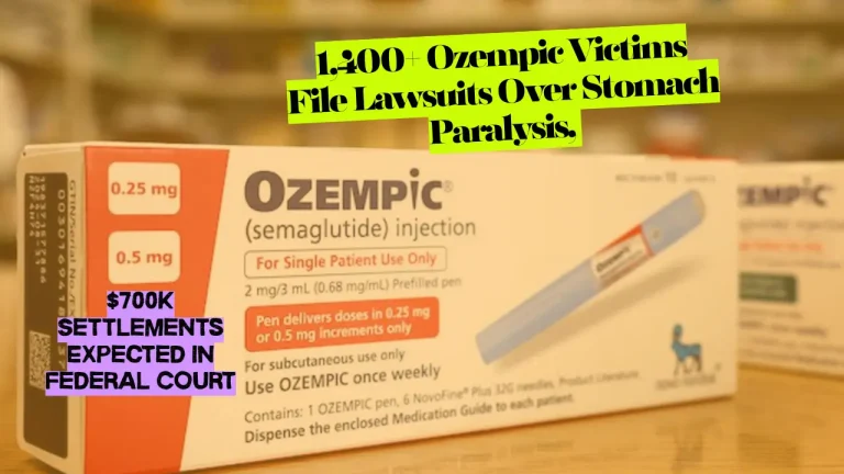 1,400+ Ozempic Victims File Lawsuits Over Stomach Paralysis, $700K Settlements Expected in Federal Court