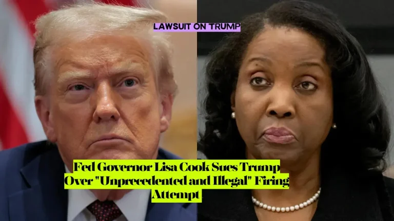 Fed Governor Lisa Cook Sues Trump Over "Unprecedented and Illegal" Firing Attempt