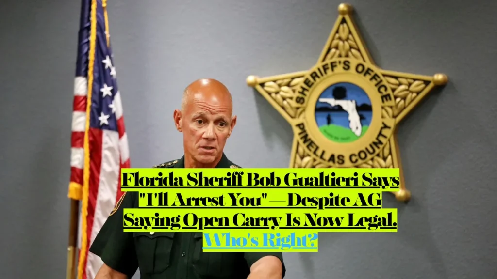 Florida Sheriff Bob Gualtieri Says "I'll Arrest You"—Despite AG Saying Open Carry Is Now Legal. Who's Right? 1 Florida Sheriff Bob Gualtieri Says "I'll Arrest You"—Despite AG Saying Open Carry Is Now Legal. Who's Right?