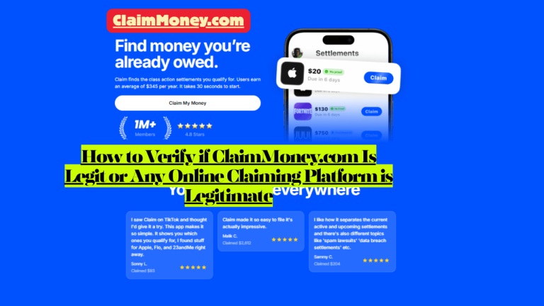 How to Verify if ClaimMoney.com Is Legit or Any Online Claiming Platform is Legitimate 1 How to Verify if ClaimMoney.com Is Legit or Any Online Claiming Platform is Legitimate