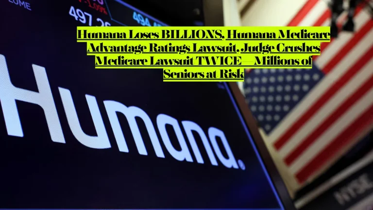 Humana Loses BILLIONS, Humana Medicare Advantage Ratings Lawsuit, Judge Crushes Medicare Lawsuit TWICE—Millions of Seniors at Risk