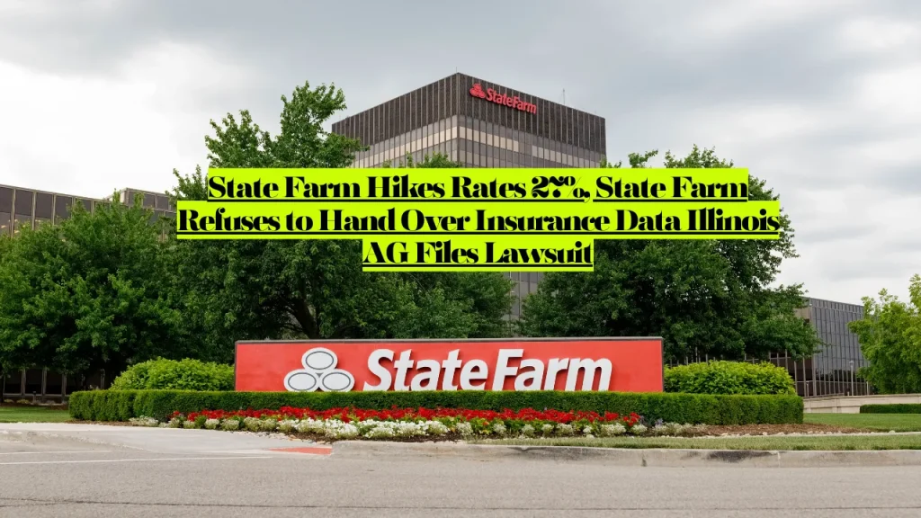 State Farm Hikes Rates 27%, State Farm Refuses to Hand Over Insurance Data Illinois AG Files Lawsuit