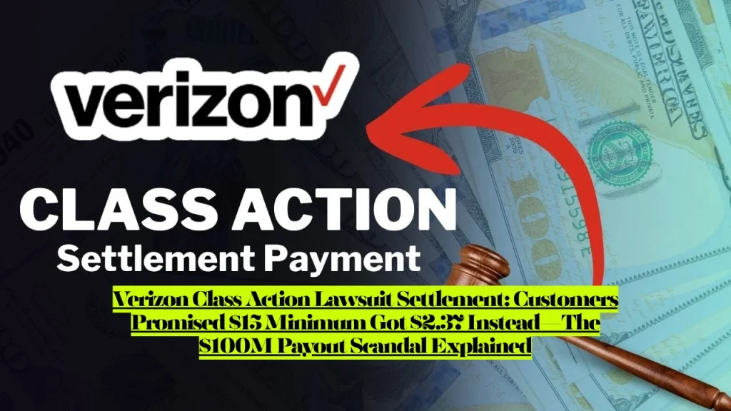 Verizon Class Action Lawsuit Settlement, Customers Promised $15 Minimum Got $2.37 Instead, The $100M Payout Scandal Explained 1 Verizon Class Action Lawsuit Settlement, Customers Promised $15 Minimum Got $2.37 Instead, The $100M Payout Scandal Explained