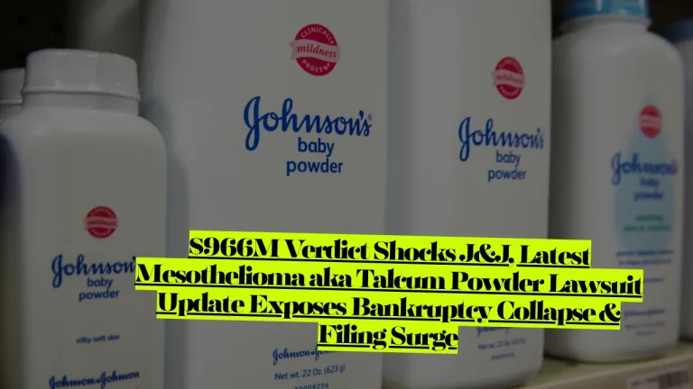 $966M Verdict Shocks J&J, Latest Mesothelioma aka Talcum Powder Lawsuit Update Exposes Bankruptcy Collapse & Filing Surge 2 $966M Verdict Shocks J&J, Latest Mesothelioma aka Talcum Powder Lawsuit Update Exposes Bankruptcy Collapse & Filing Surge