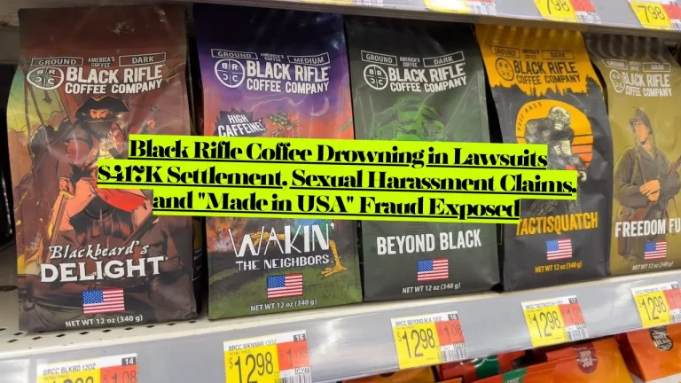 Black Rifle Coffee Drowning in Lawsuits $417K Settlement, Sexual Harassment Claims, and "Made in USA" Fraud Exposed