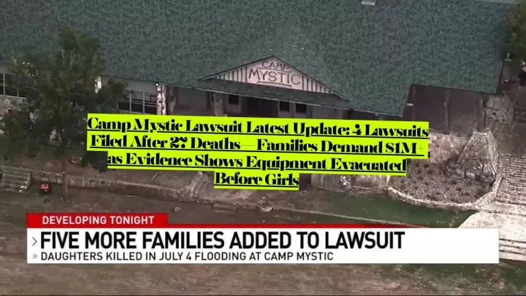 Camp Mystic Lawsuit Latest Update, 4 Lawsuits Filed After 27 Deaths—Families Demand $1M+ as Evidence Shows Equipment Evacuated Before Girls 7 Camp Mystic Lawsuit Latest Update, 4 Lawsuits Filed After 27 Deaths—Families Demand $1M+ as Evidence Shows Equipment Evacuated Before Girls