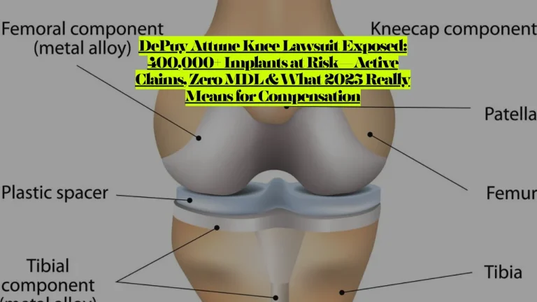 DePuy Attune Knee Lawsuit Exposed, 400,000+ Implants at Risk—Active Claims, Zero MDL & What 2025 Really Means for Compensation