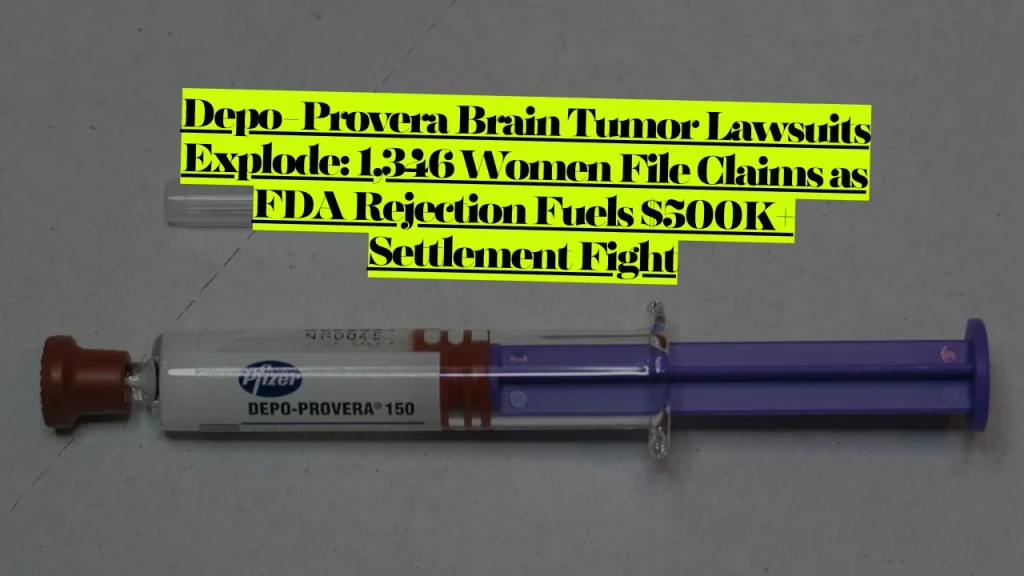 Depo-Provera Brain Tumor Lawsuits Explode, 1,346 Women File Claims as FDA Rejection Fuels $500K+ Settlement Fight