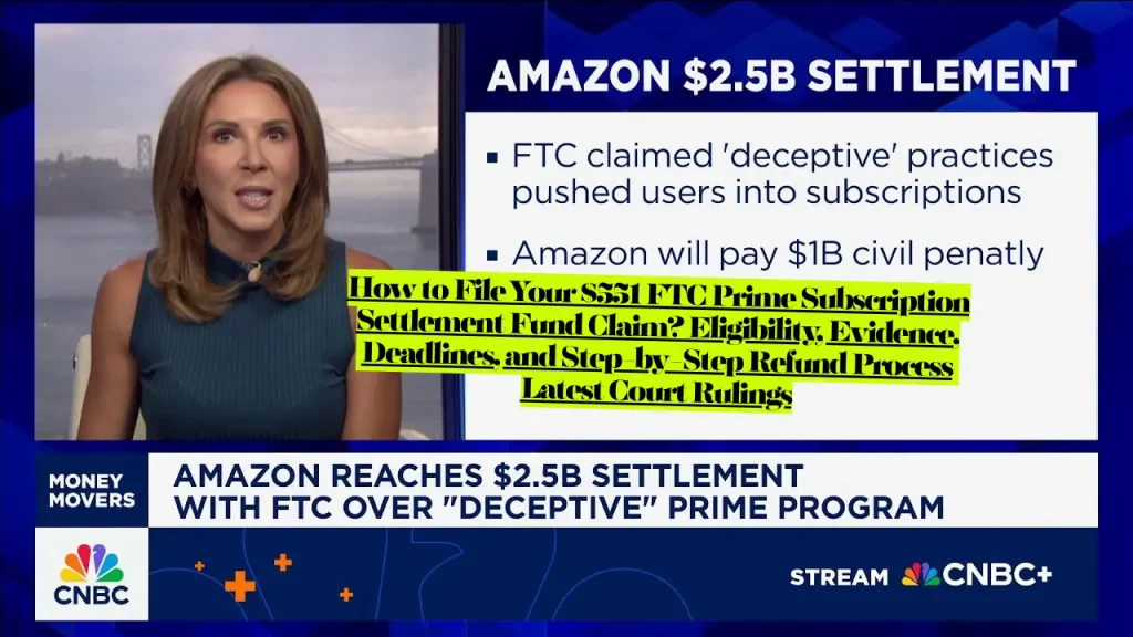 How to File Your $551 FTC Prime Subscription Settlement Fund Claim?  Eligibility, Evidence, Deadlines, and Step-by-Step Refund Process