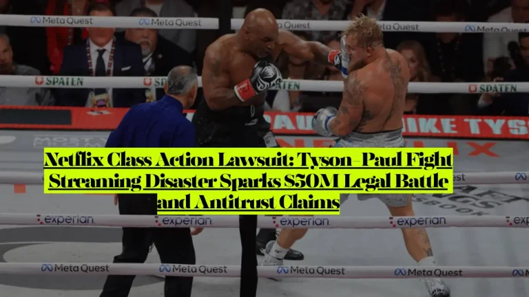 Netflix Class Action Lawsuit, Tyson-Paul Fight Streaming Disaster Sparks $50M Legal Battle and Antitrust Claims