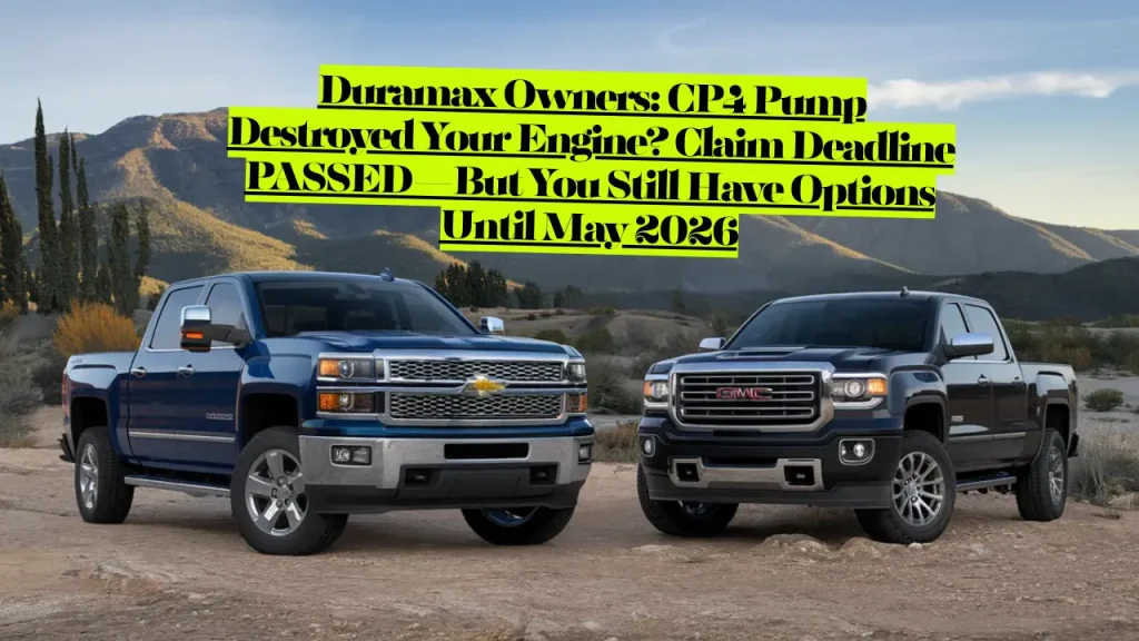Duramax Owners, CP4 Pump Destroyed Your Engine? Claim Deadline PASSED—But You Still Have Options Until May 2026