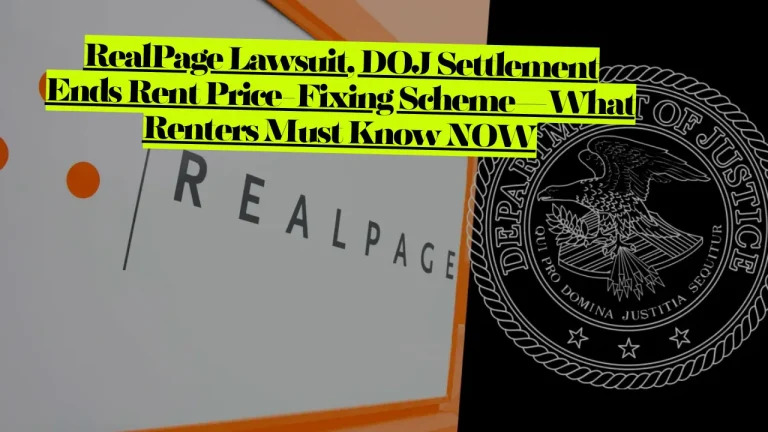 RealPage Lawsuit, DOJ Settlement Ends Rent Price-Fixing Scheme—What Renters Must Know NOW