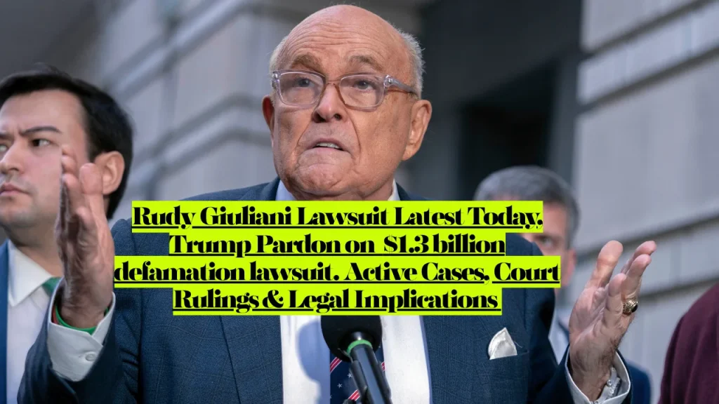 Rudy Giuliani Lawsuit Latest Today, Trump Pardon on $1.3 billion defamation lawsuit, Active Cases, Court Rulings