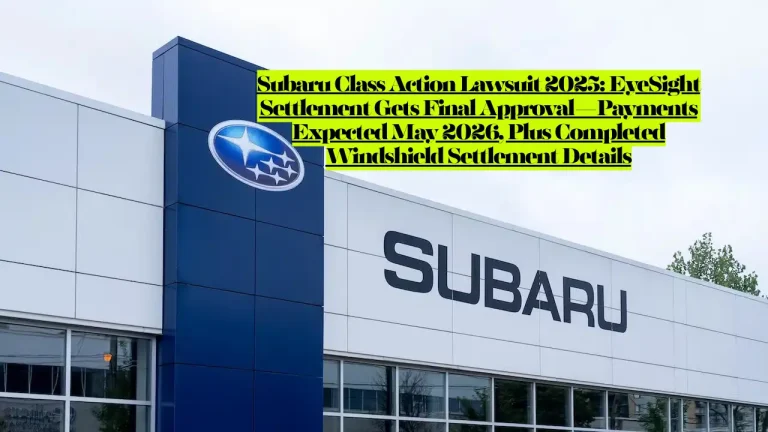 Subaru Class Action Lawsuit 2025, EyeSight Settlement Gets Final Approval—Payments Expected May 2026, Plus Completed Windshield Settlement Details 9 Subaru Class Action Lawsuit 2025, EyeSight Settlement Gets Final Approval—Payments Expected May 2026, Plus Completed Windshield Settlement Details