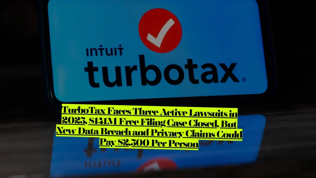 TurboTax Faces Three Active Lawsuits in 2025, $141M Free Filing Case Closed, But New Data Breach and Privacy Claims Could Pay $2,500 Per Person