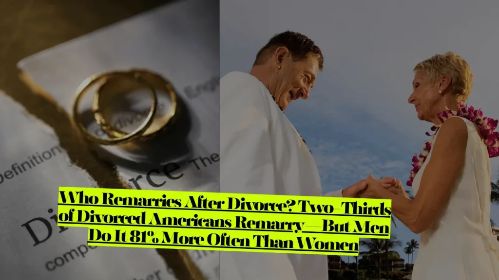 Who Remarries After Divorce? Two-Thirds of Divorced Americans Remarry—But Men Do It 81% More Often Than Women