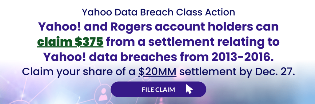 Yahoo Just Got Caught Tracking 300M Users, Claim Your $405 Before December 27 In Class Action Lawsuit 1 Yahoo Just Got Caught Tracking 300M Users, Claim Your $405 Before December 27 In Class Action Lawsuit
