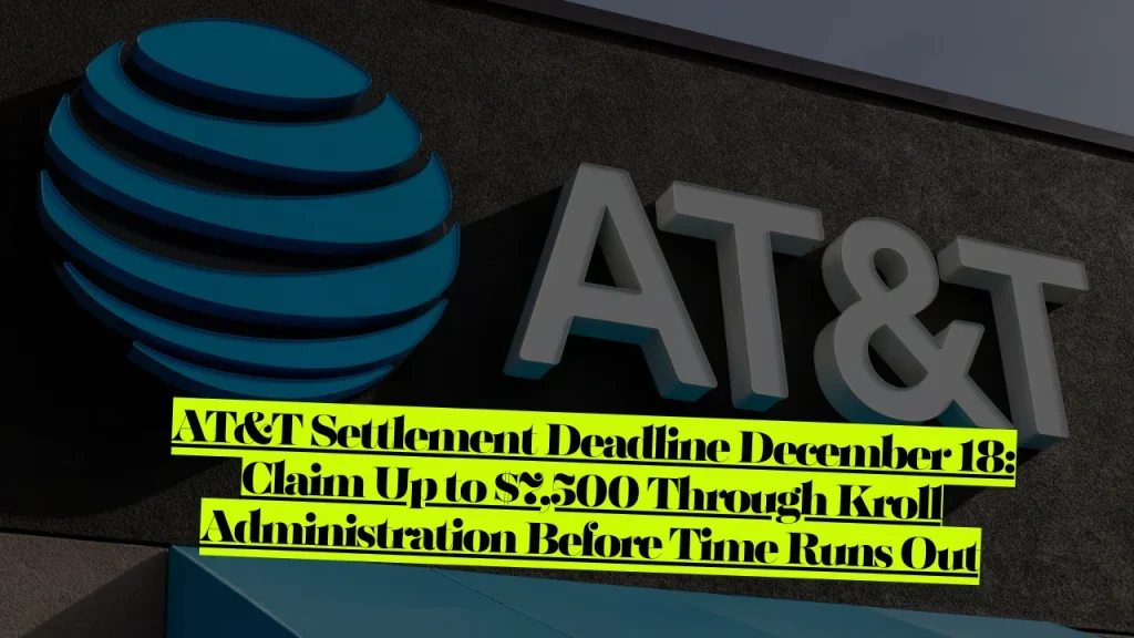 AT&T Settlement Deadline December 18, Claim Up to $7,500 Through Kroll Administration Before Time Runs Out