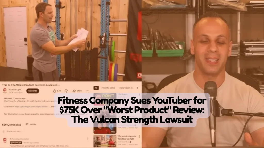 Fitness Company Sues YouTuber for $75K Over "Worst Product" Review, The Vulcan Strength Lawsuit