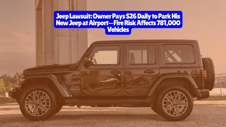 Jeep Lawsuit, Owner Pays $26 Daily to Park His New Jeep at Airport—Fire Risk Affects 781,000 VehiclesJeep Lawsuit, Owner Pays $26 Daily to Park His New Jeep at Airport—Fire Risk Affects 781,000 Vehicles