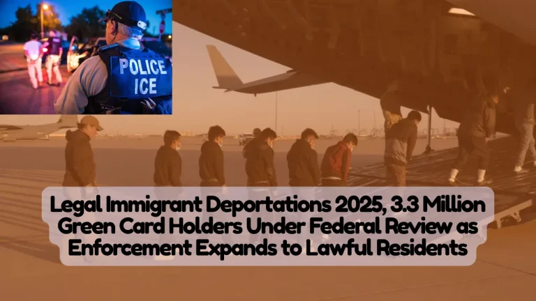 Legal Immigrant Deportations 2025, 3.3 Million Green Card Holders Under Federal Review as Enforcement Expands to Lawful Residents