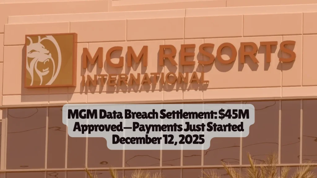MGM International Resorts Data Breach Litigation Settlement: $45M Approved—Payments Just Started December 12, 2025