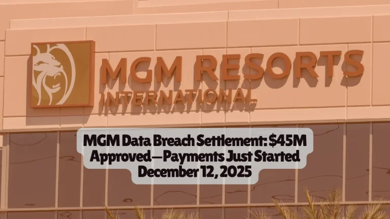 MGM International Resorts Data Breach Litigation Settlement: $45M Approved—Payments Just Started December 12, 2025 6 MGM International Resorts Data Breach Litigation Settlement: $45M Approved—Payments Just Started December 12, 2025