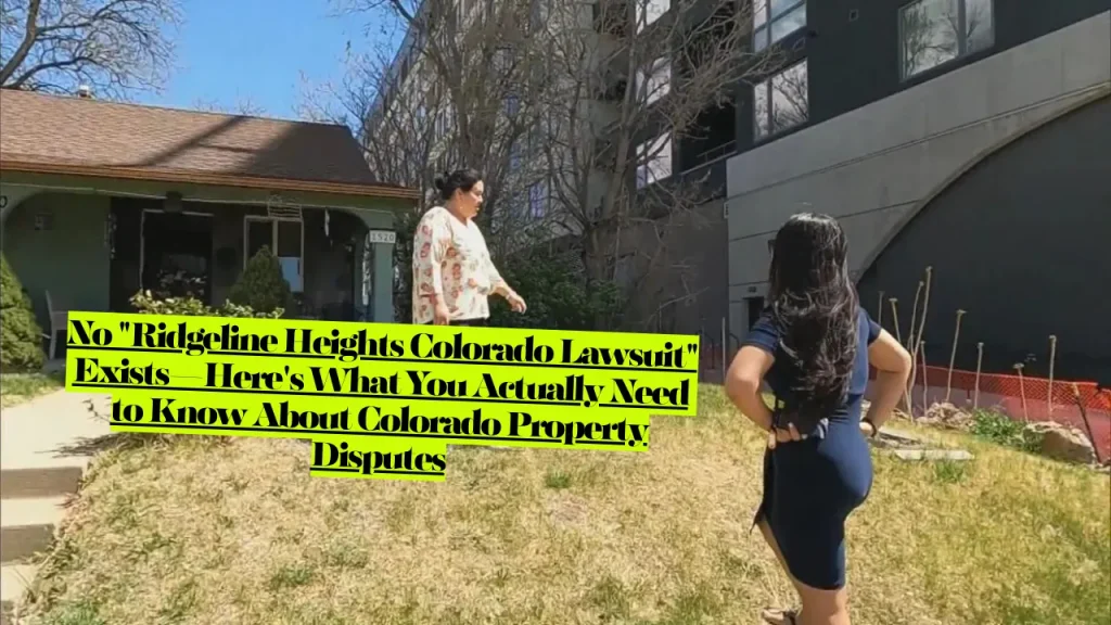 No "Ridgeline Heights Colorado Lawsuit" Exists—Here's What You Actually Need to Know About Colorado Property Disputes