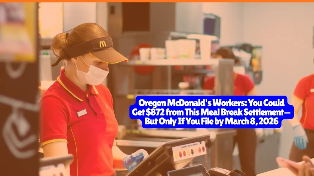 Oregon McDonald's Workers Lawsuit, You Could Get $872 from This Meal Break Settlement—But Only If You File by March 8, 2026