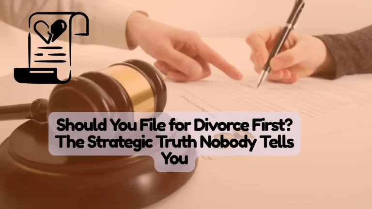 Should You File for Divorce First? Strategic Truth Nobody Tells You