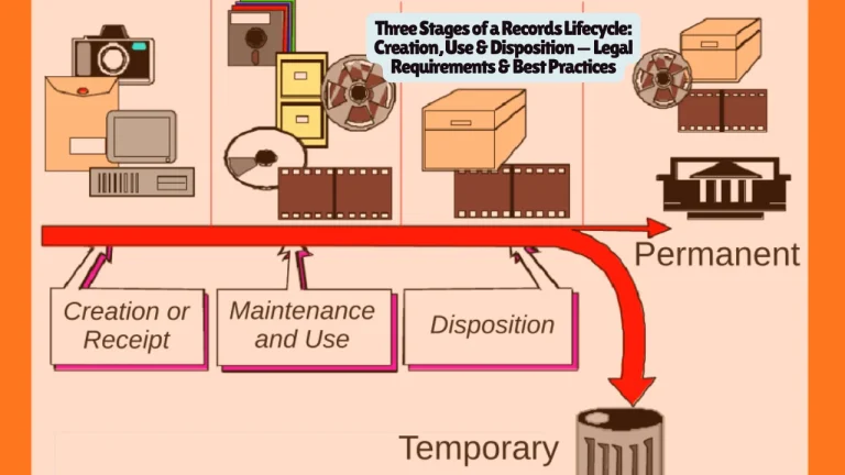 Three Stages of a Records Lifecycle, Creation, Use & Disposition — Legal Requirements & Best Practices