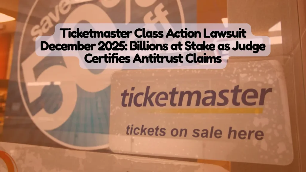 Ticketmaster Class Action Lawsuit December 2025, Billions at Stake as Judge Certifies Antitrust Claims