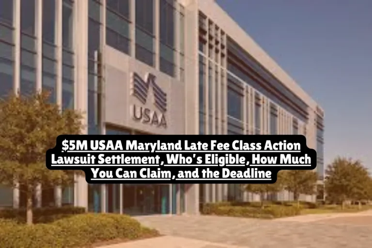 USAA and its subsidiaries have reached a $5 million class action settlement to resolve allegations that they unlawfully withheld interest on late fee refunds for Maryland policyholders. If you received a refund for a late fee from USAA following a 2020 regulatory order but did not receive interest on that money, you are likely eligible for a cash payment.