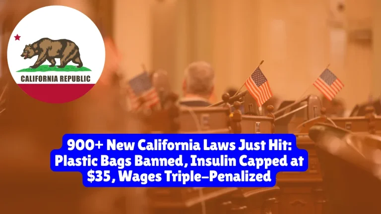 900+ New California Laws Just Hit, Plastic Bags Banned, Insulin Capped at $35, Wages Triple-Penalized