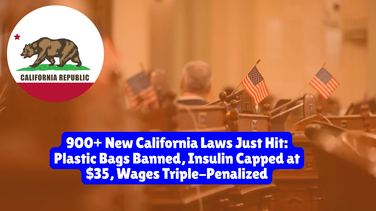 900+ New California Laws Just Hit, Plastic Bags Banned, Insulin Capped ...