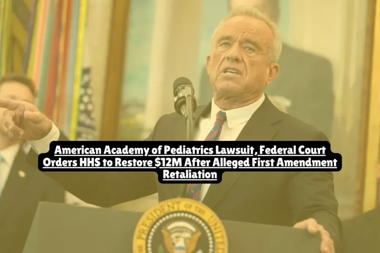American Academy of Pediatrics Lawsuit, Federal Court Orders HHS to Restore $12M After Alleged First Amendment Retaliation
