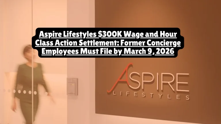 Aspire Lifestyles (Americas) Inc. agreed to pay $300,000 to settle wage and hour violations affecting hourly lifestyle consultants, concierges, and customer service representatives who worked between December 23, 2021, and October 16, 2025. If you handled inbound calls and personal service requests during this period, you must file an opt-in claim by March 9, 2026 at DavisAspireNotice.com to receive payment.