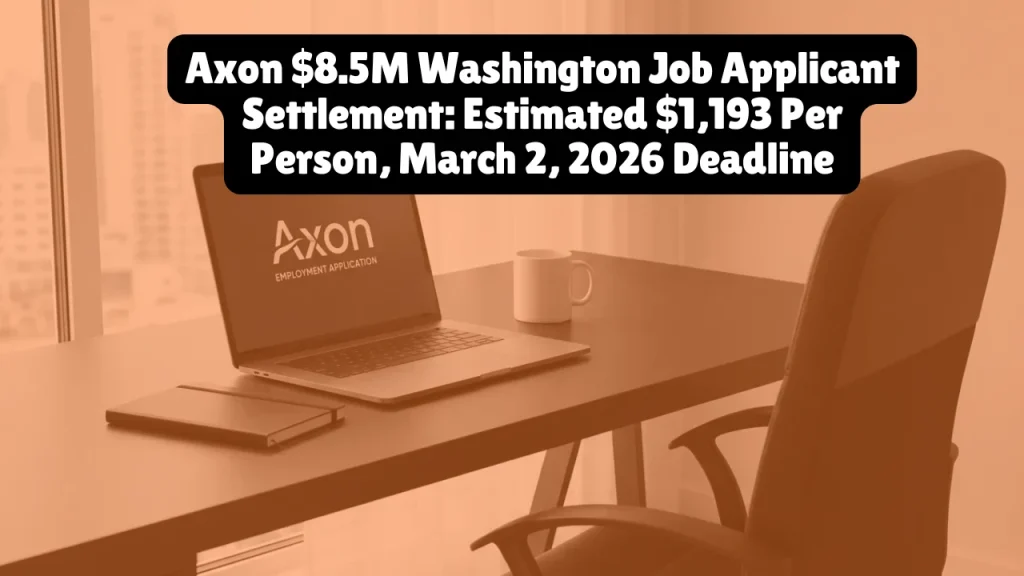 Axon $8.5M Washington Job Applicant Settlement: Estimated $1,193 Per Person, March 2, 2026 Deadline