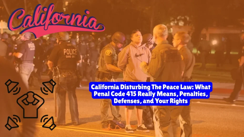 California Disturbing The Peace Law, What Penal Code 415 Really Means, Penalties, Defenses, and Your Rights