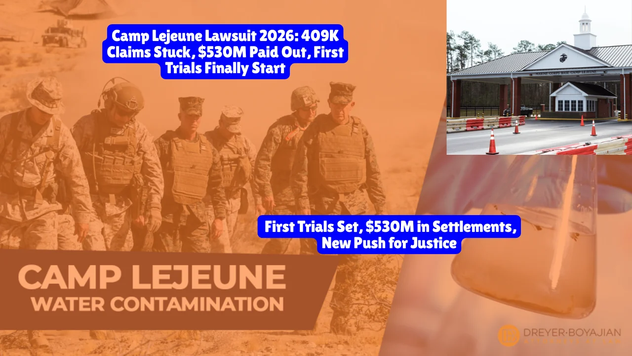 Camp Lejeune Lawsuit 2026, 409K Claims Stuck, 530M Paid Out